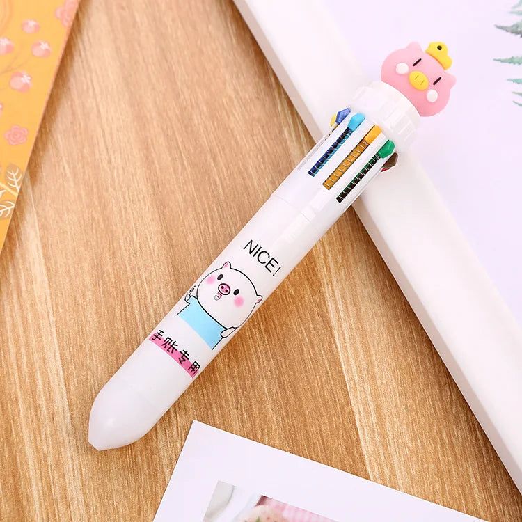 Color Kawaii Animal Cartoon Ballpoint Pen Cute School