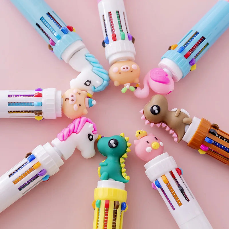 Color Kawaii Animal Cartoon Ballpoint Pen Cute School