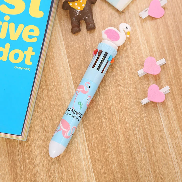 Color Kawaii Animal Cartoon Ballpoint Pen Cute School