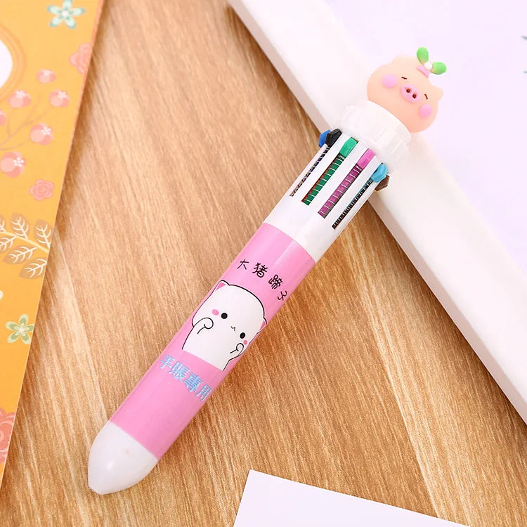 Color Kawaii Animal Cartoon Ballpoint Pen Cute School