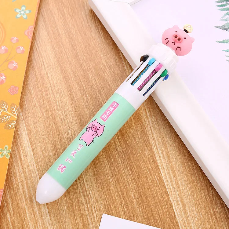 Color Kawaii Animal Cartoon Ballpoint Pen Cute School