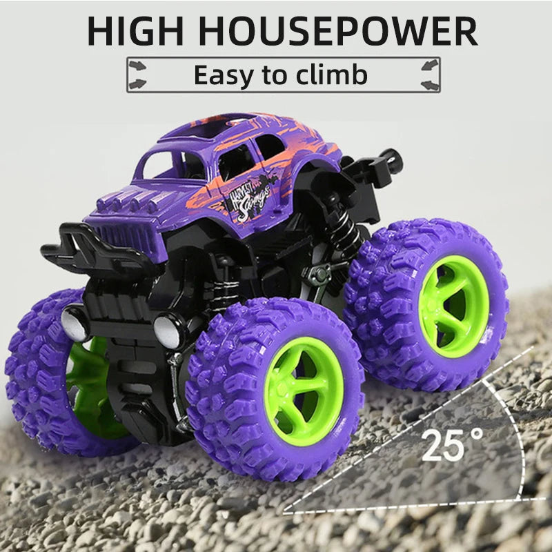 Inertial Off-Road Vehicle Pullback Children Climbing Car