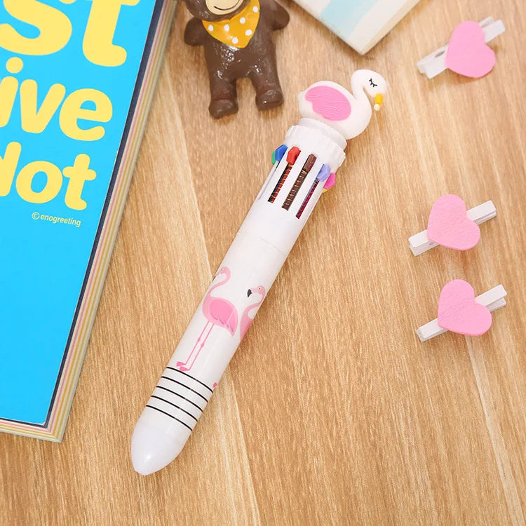 Color Kawaii Animal Cartoon Ballpoint Pen Cute School