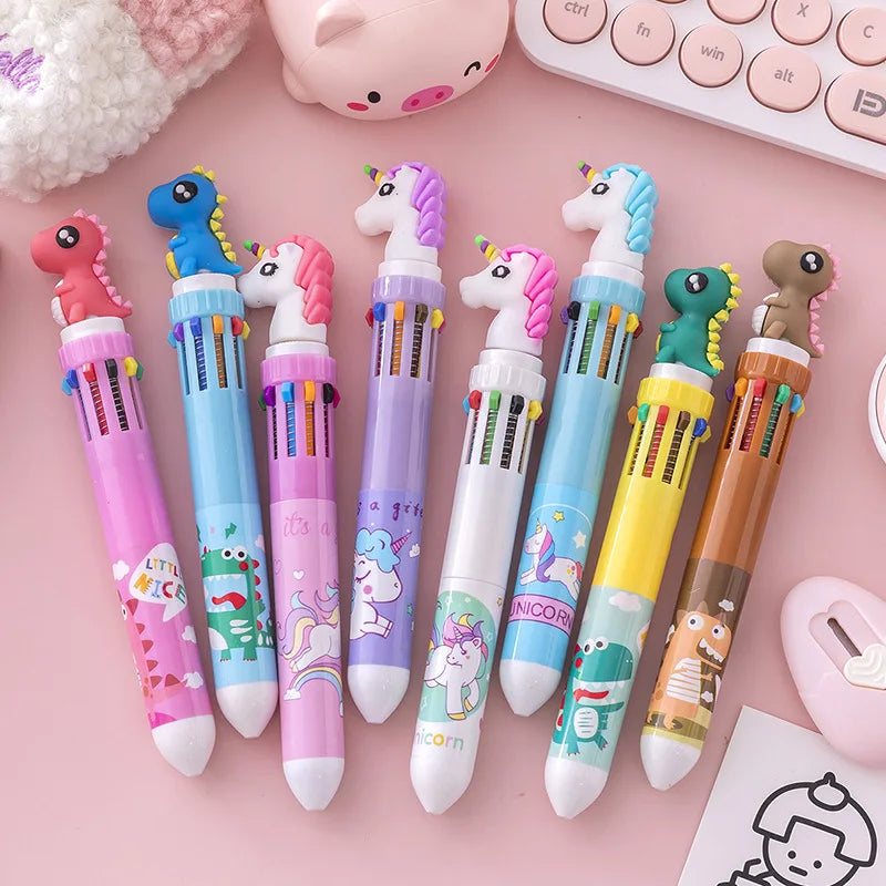 Color Kawaii Animal Cartoon Ballpoint Pen Cute School