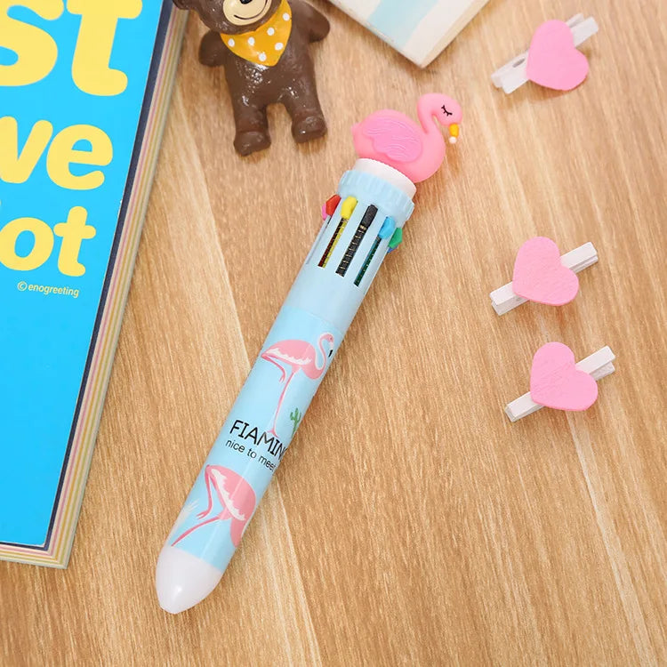 Color Kawaii Animal Cartoon Ballpoint Pen Cute School