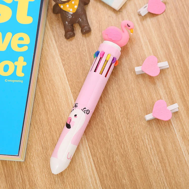 Color Kawaii Animal Cartoon Ballpoint Pen Cute School