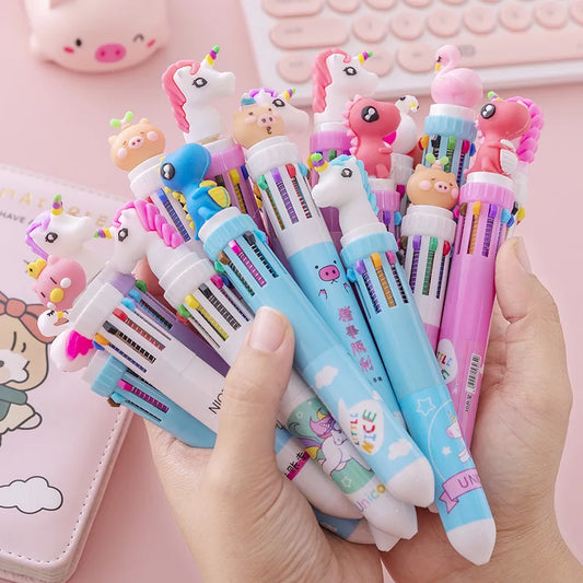 Color Kawaii Animal Cartoon Ballpoint Pen Cute School