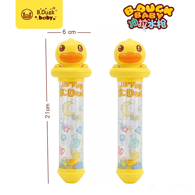 Cute Little Yellow Duck Pull Type Water Gun Bath