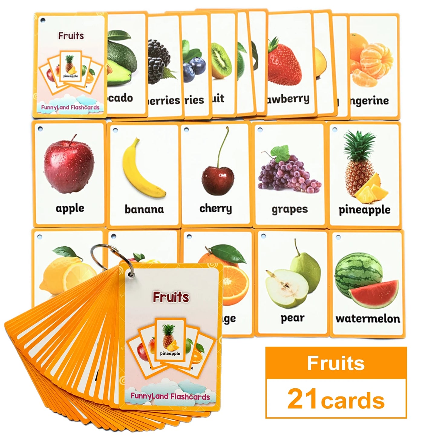 Kids Montessori Baby Learn English Word Card Flashcards Cognitive Educational Toys Picture Memorise Games Gifts for Children