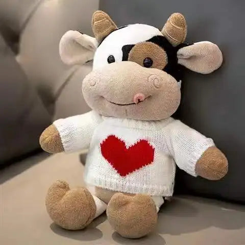 Cartoon Milk Cow Plush Doll Cute Simulation Cattle Animals