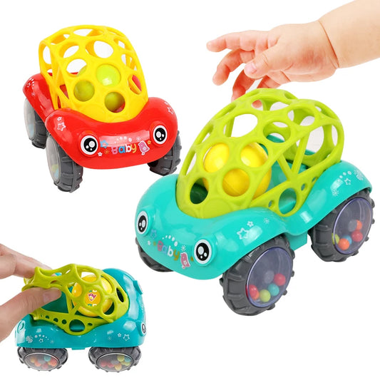 Soft Silicone Children Sensory Toy Cars Rubber Push and Go