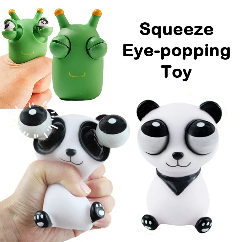 Funny Squeezing Panda Doll Eyeball Bursting