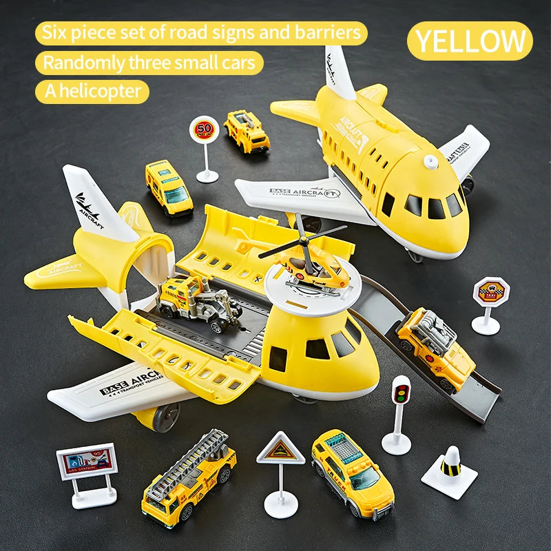 Creative and novel deformation airplane toy combination