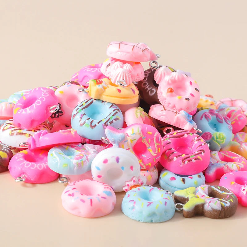 New In Mix Kawaii Sweet Dessert Pendant Lovely Donuts Charms