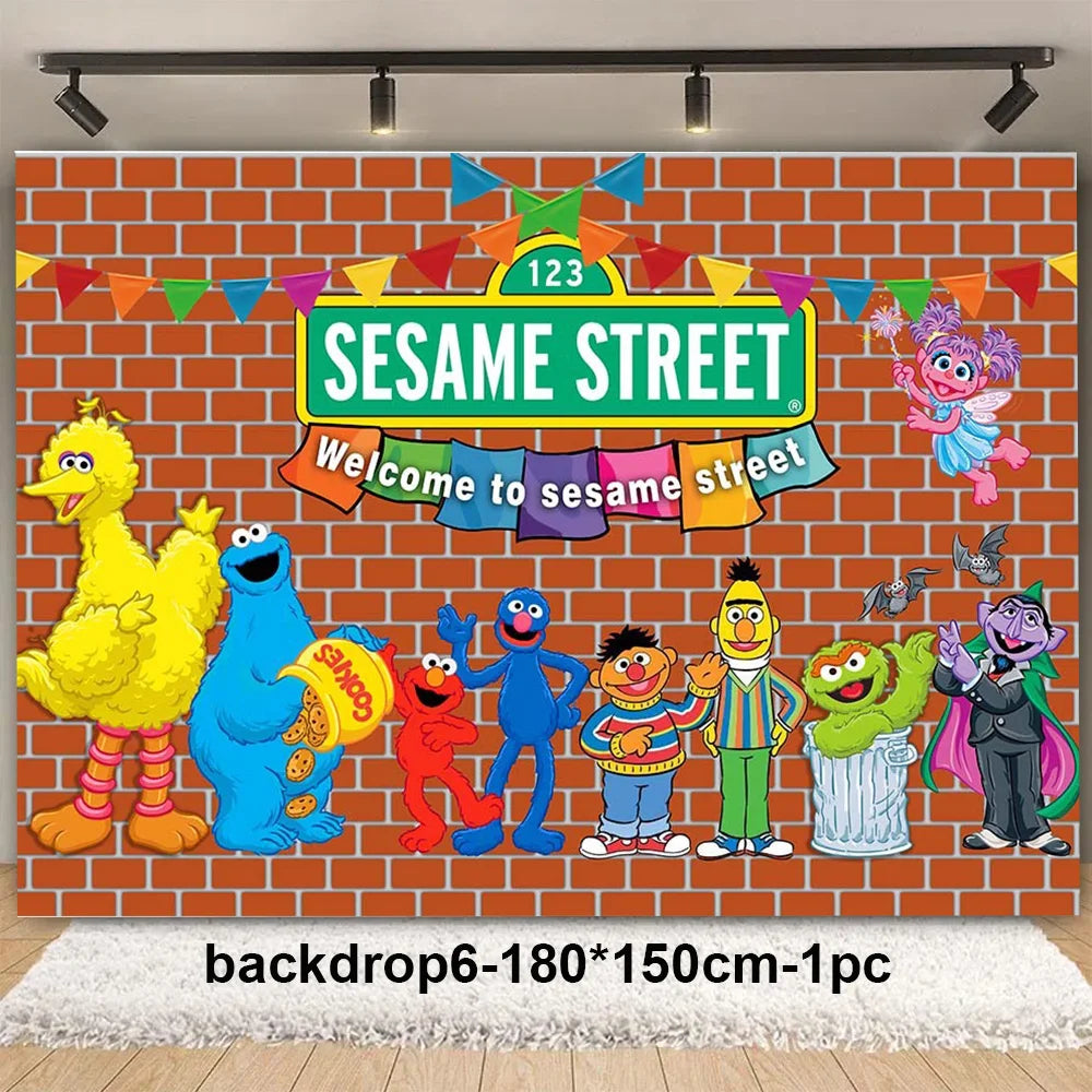 Cartoon Sesames Street Children's Birthday Party Decoration