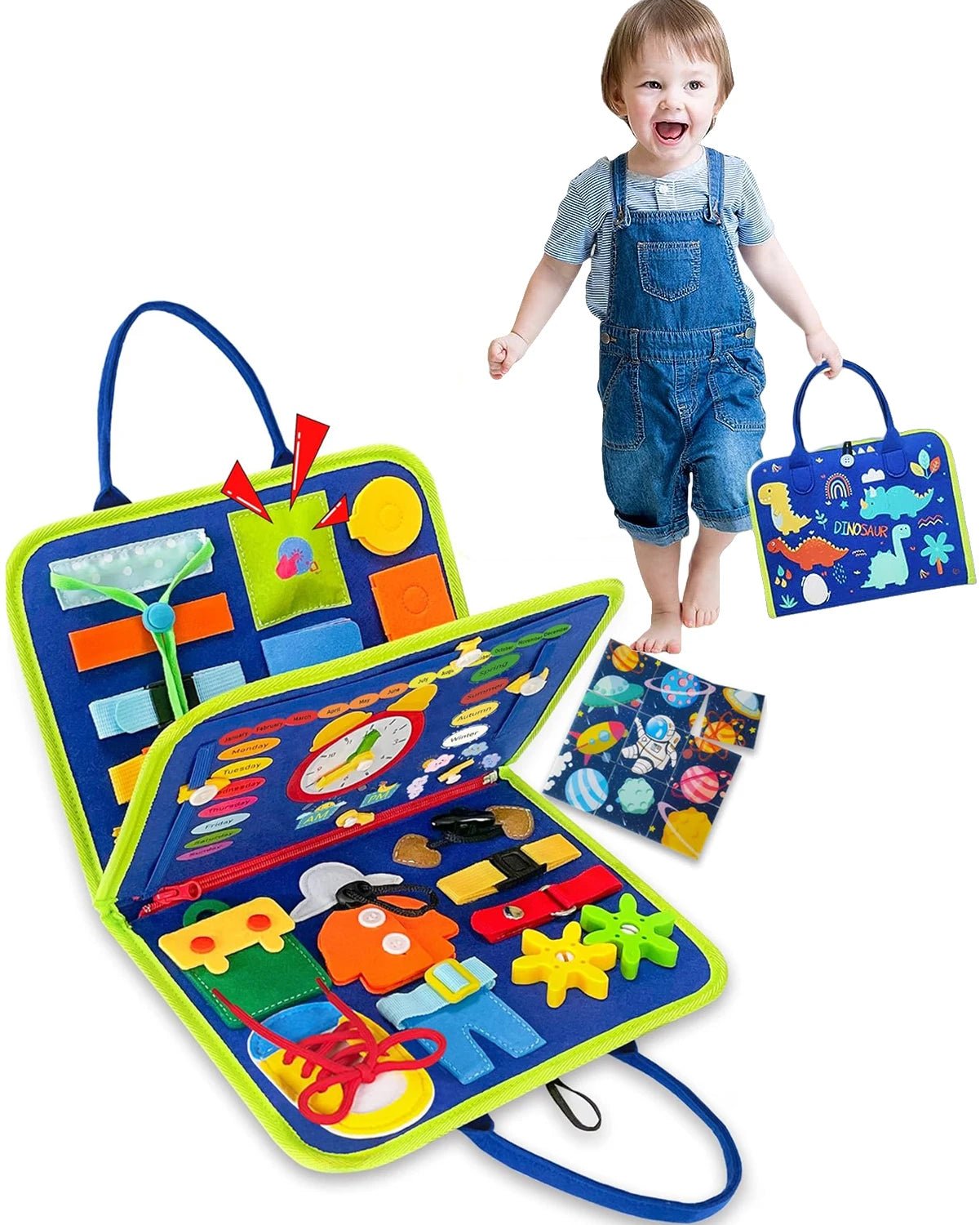 Toddlers Toys Busy Board Montessori Busy Backpack Preschool