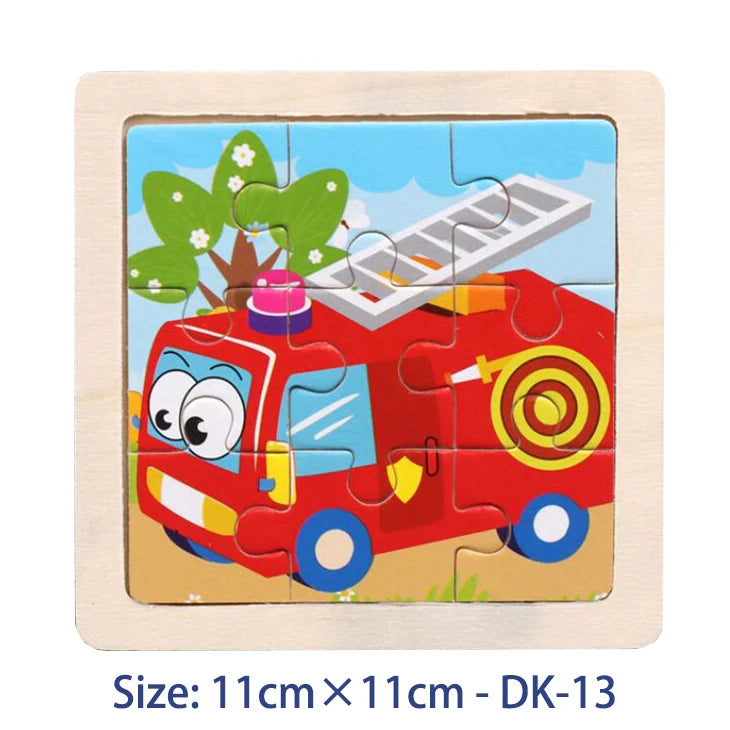 Kids Wooden Jigsaw Puzzle Games Cartoon