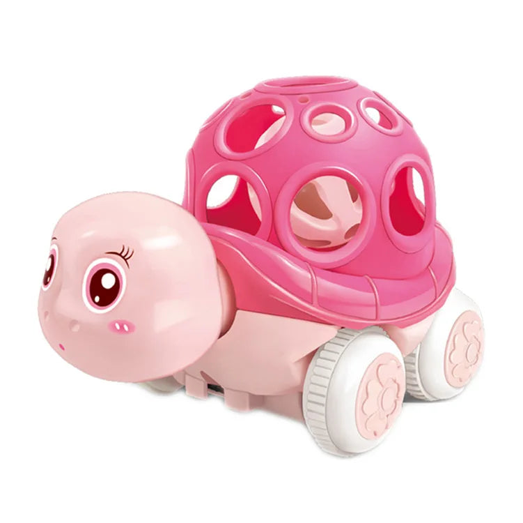 Baby Car Toys for 1 Year Old Girl Boy Pink Rattle Push Cars