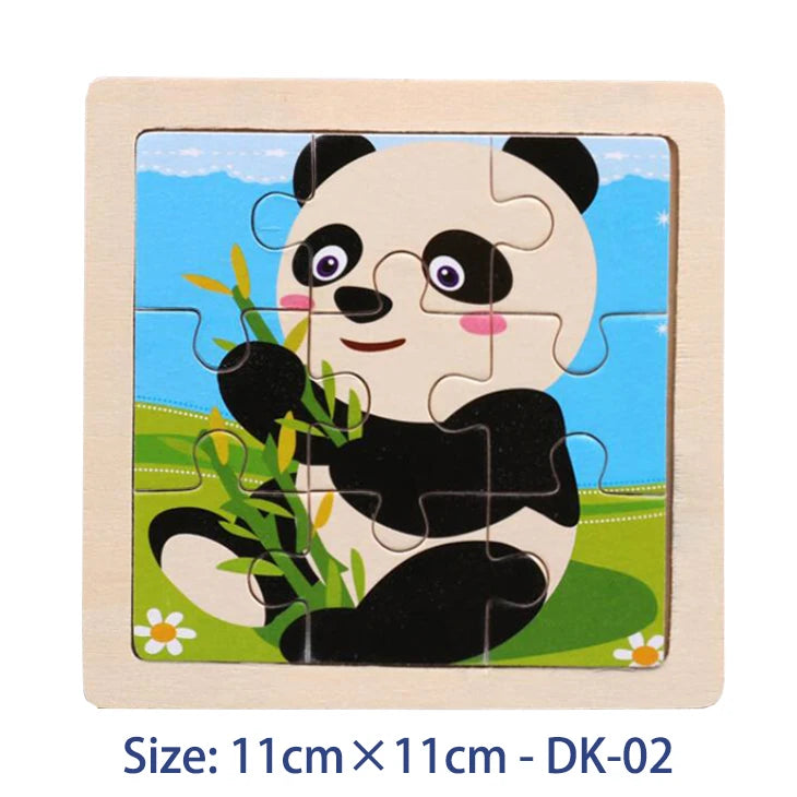 Kids Wooden Jigsaw Puzzle Games Cartoon