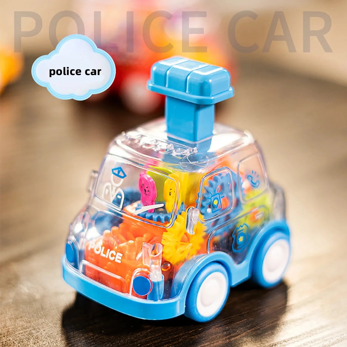 Baby Toy Cartoon Press Gear Car Toy