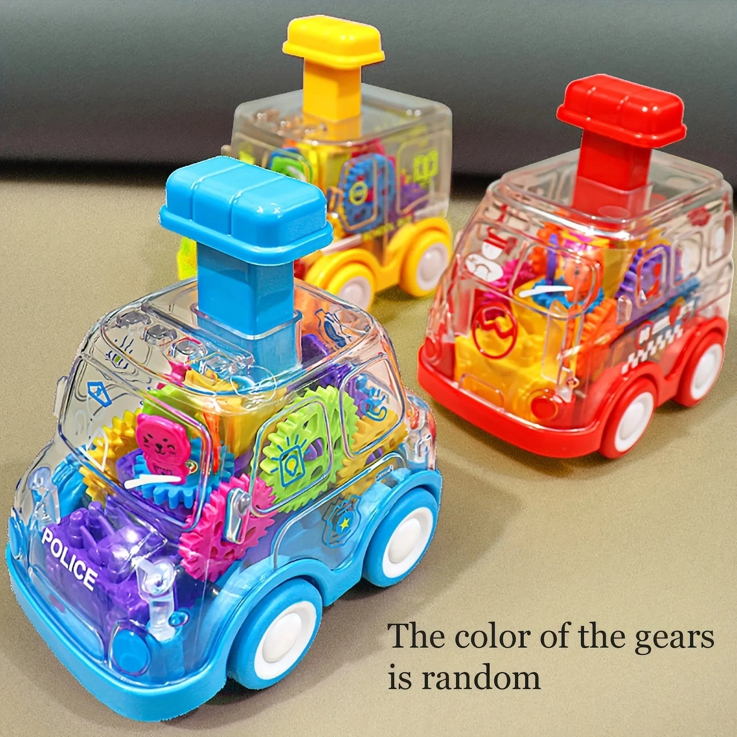 Baby Toy Cartoon Press Gear Car Toy