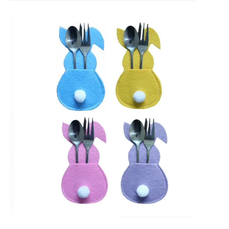 Easter Knife Fork Bags Non-woven Cartoon Sheep