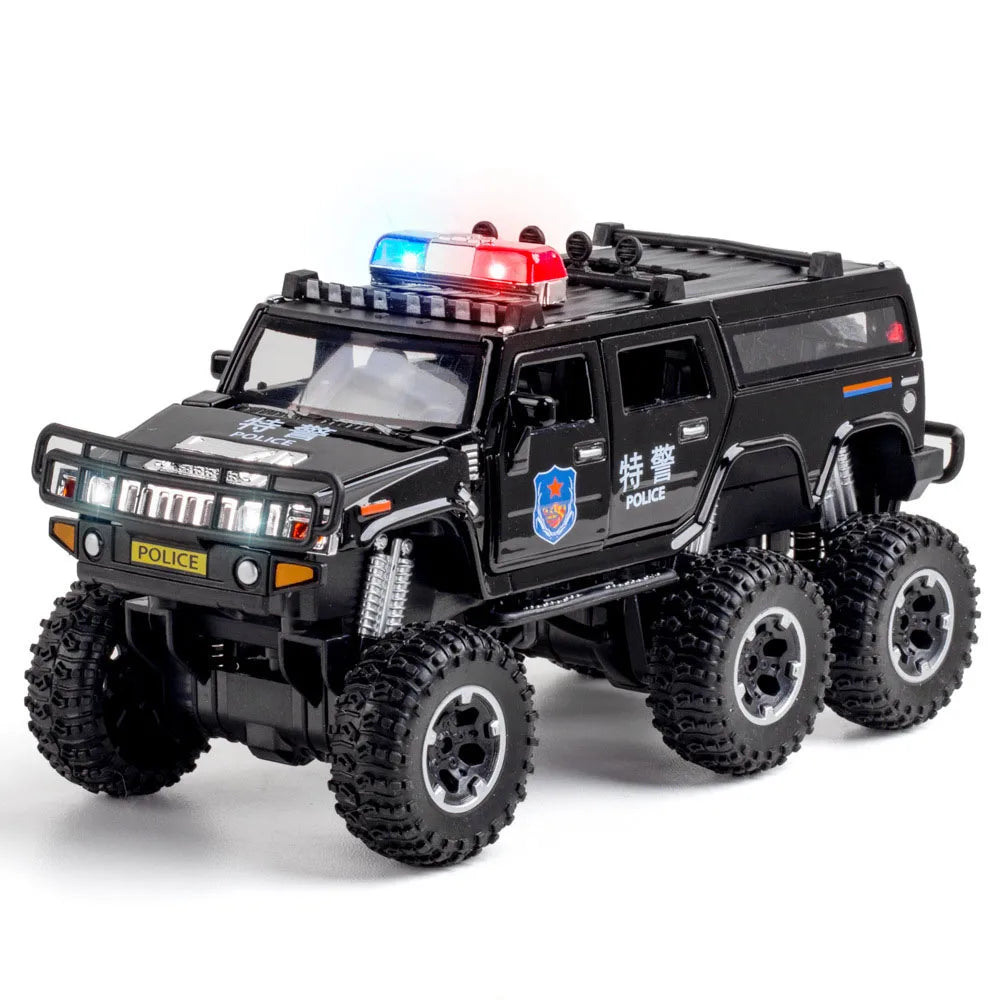 Hummer Police Cars Toy Model 7 Doors Opened