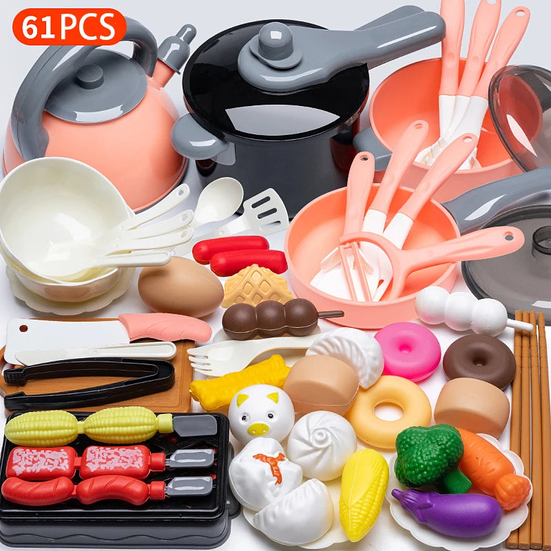 Cooking Toys Pink Kitchen Toy Set Girl Boy