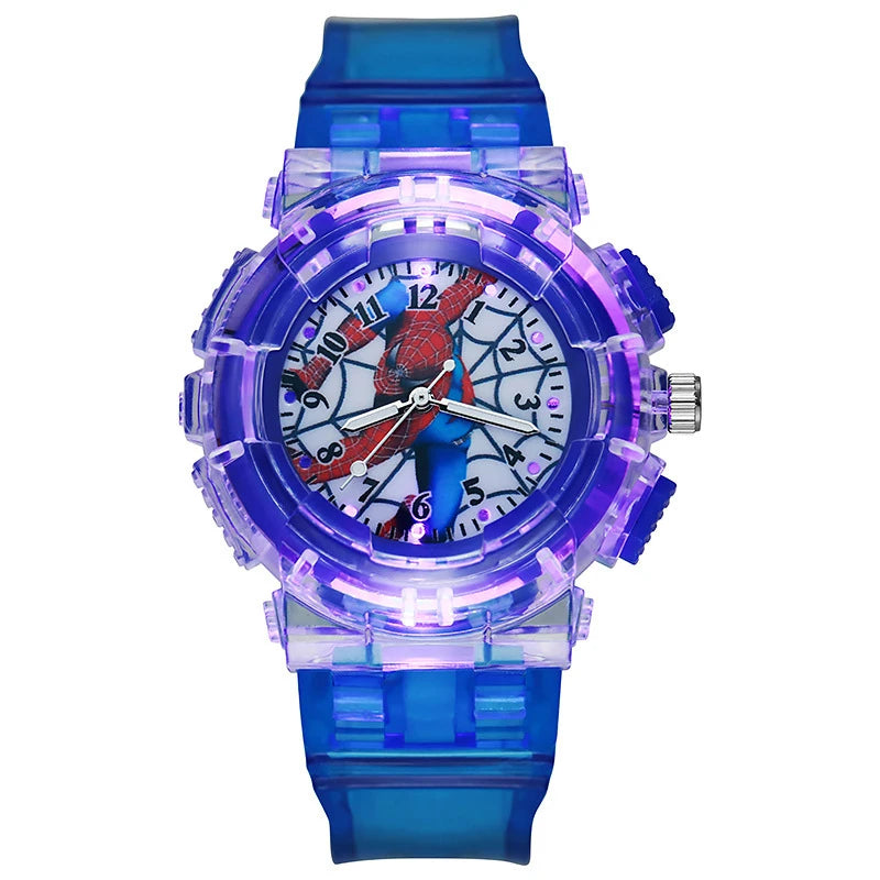 Disney Cartoon Spider Hero Kids Watch Lights Flashing Party