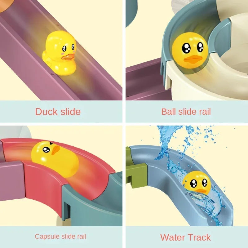 Baby DIY Assembling Track Slide Suction Cup Toys Bath