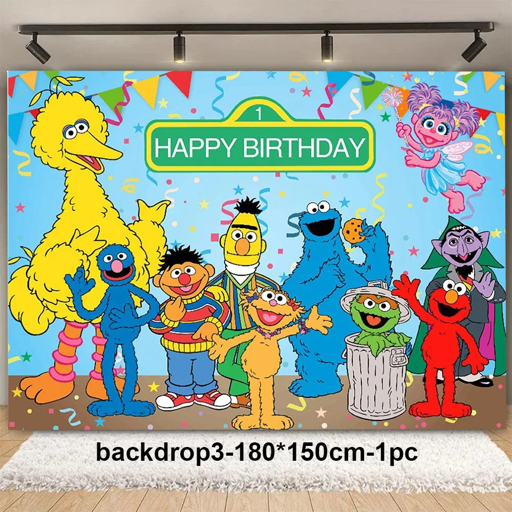 Cartoon Sesames Street Children's Birthday Party Decoration