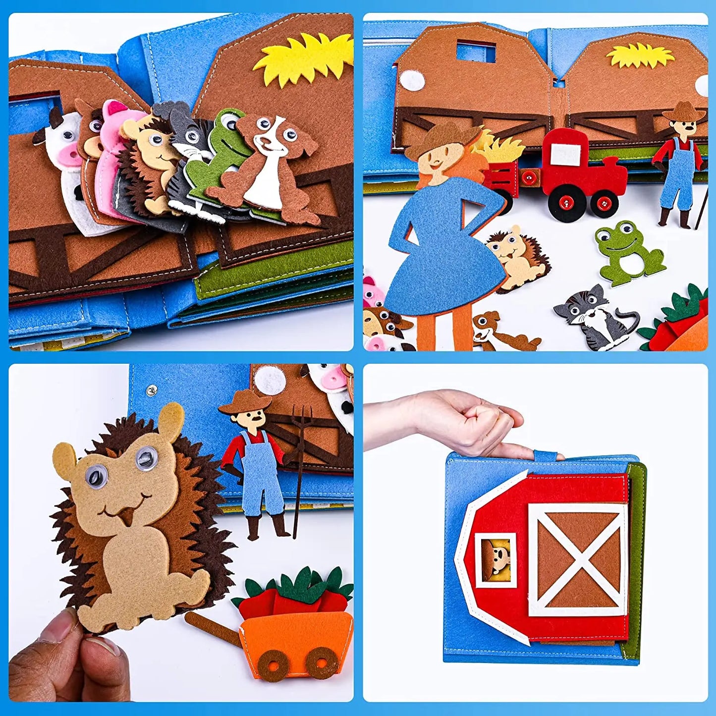 3D Montessori Storytelling Cloth Book Felt Busy Board Book