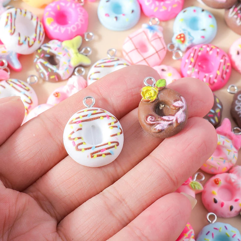 New In Mix Kawaii Sweet Dessert Pendant Lovely Donuts Charms