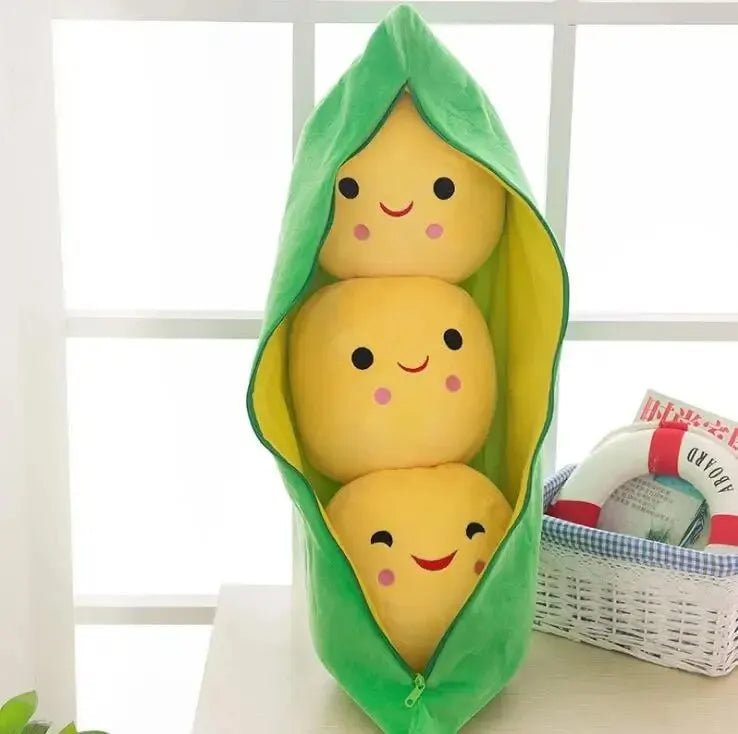 Cute Plush Peas Filled Plant Toy Creative Pea