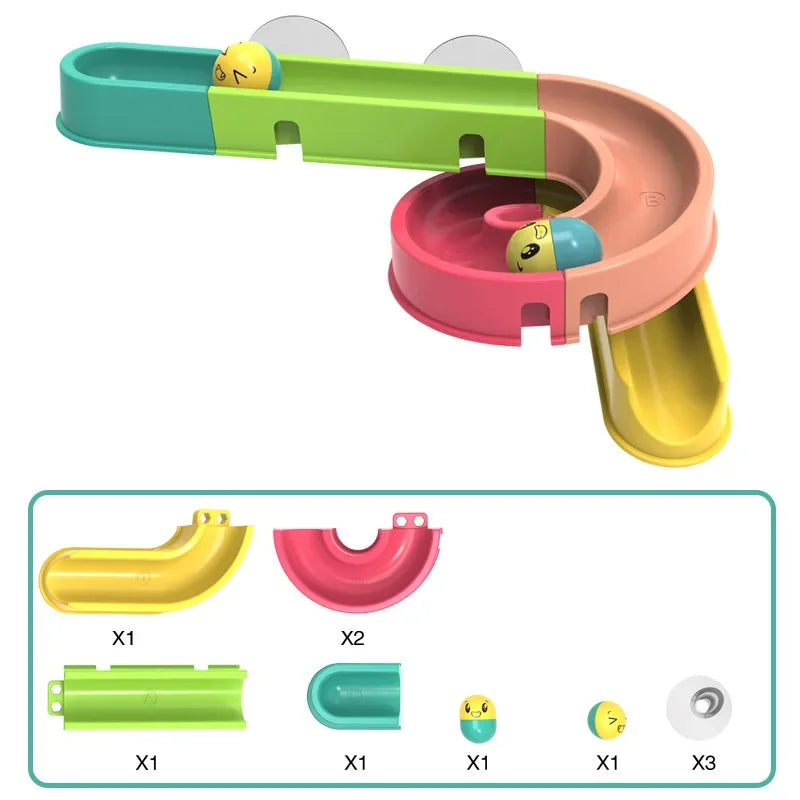 Baby DIY Assembling Track Slide Suction Cup Toys Bath