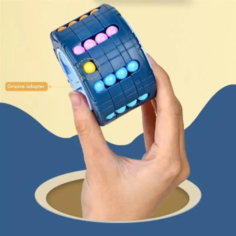 3D Cylinder Cube Toy Magical Bean Gyro Rotate