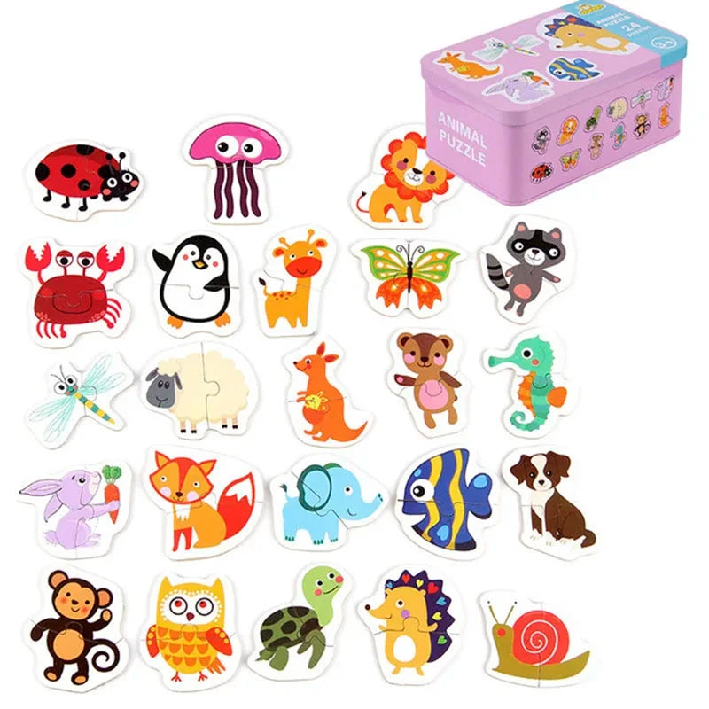 Baby Puzzle Montessori Educational Toys Wood 3D