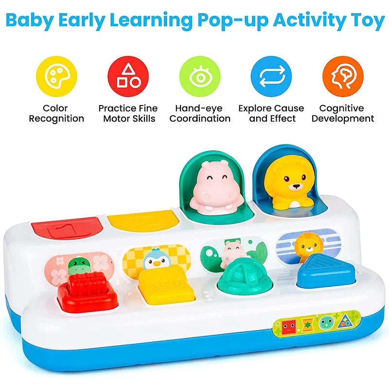 Baby Toys Pop Up Animals Cause and Effect Toy