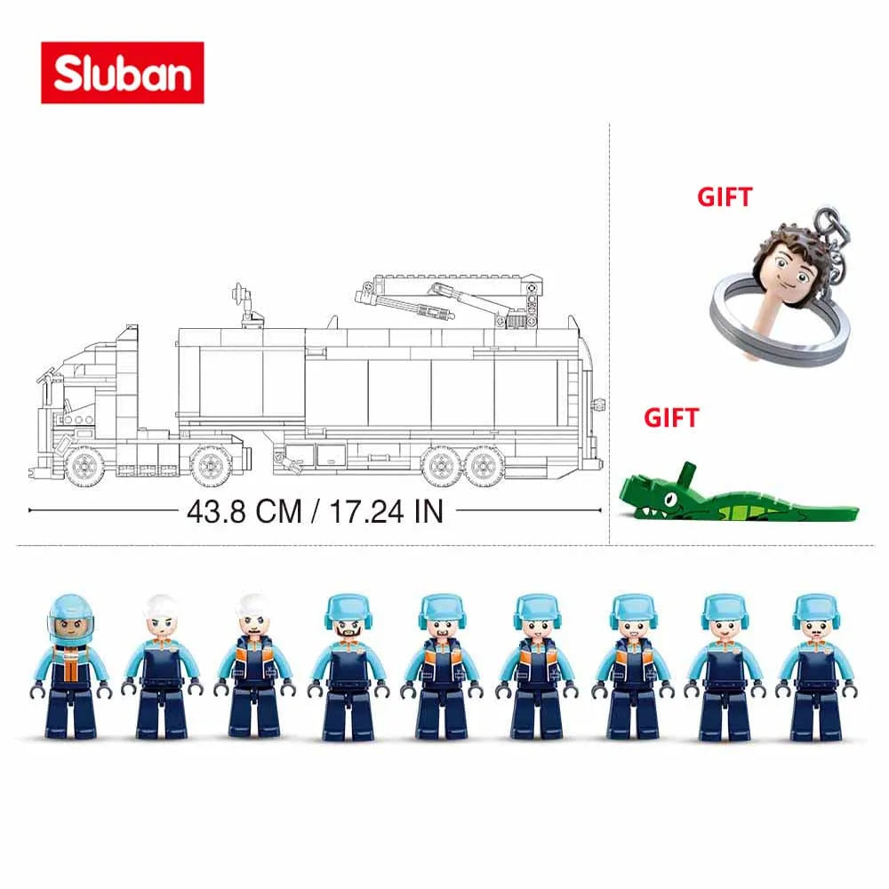 Sluban Building Block Toys Transport Truck 1044PCS Bricks