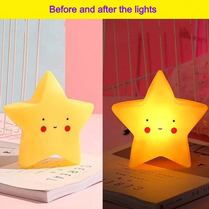 Led Night Light Baby Room Decoration Bed Stars Moon Clouds