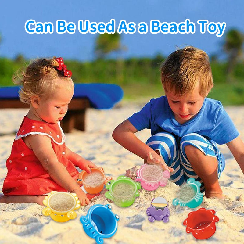 Stacking Cup Bath Toys for Kids Colorful Folding Boat