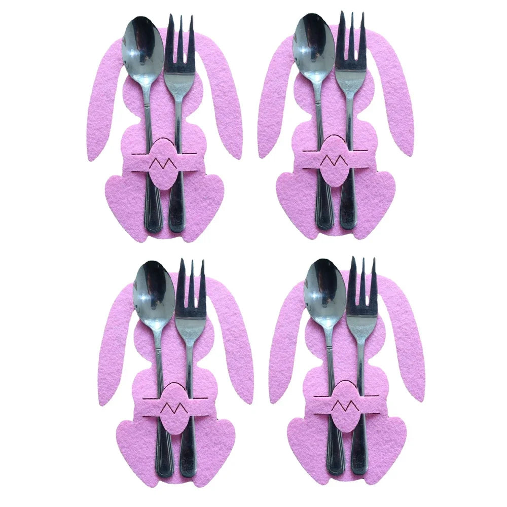 Easter Knife Fork Bags Non-woven Cartoon Sheep