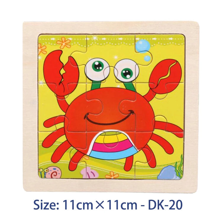 Kids Wooden Jigsaw Puzzle Games Cartoon