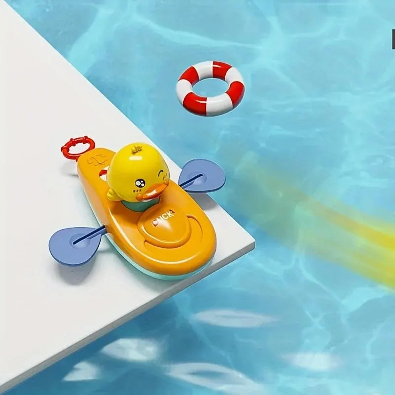 Little Yellow Duck Kayak Toy Swimming Pool Bathroom