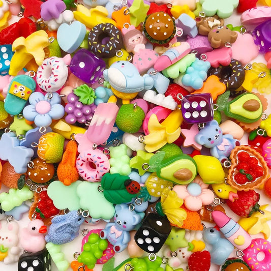 Randomly Mix Colorful Resin Charms Cute Imitation