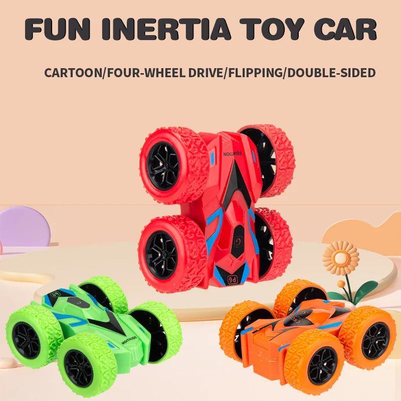 Double-sided inertia stunt rolling toy car