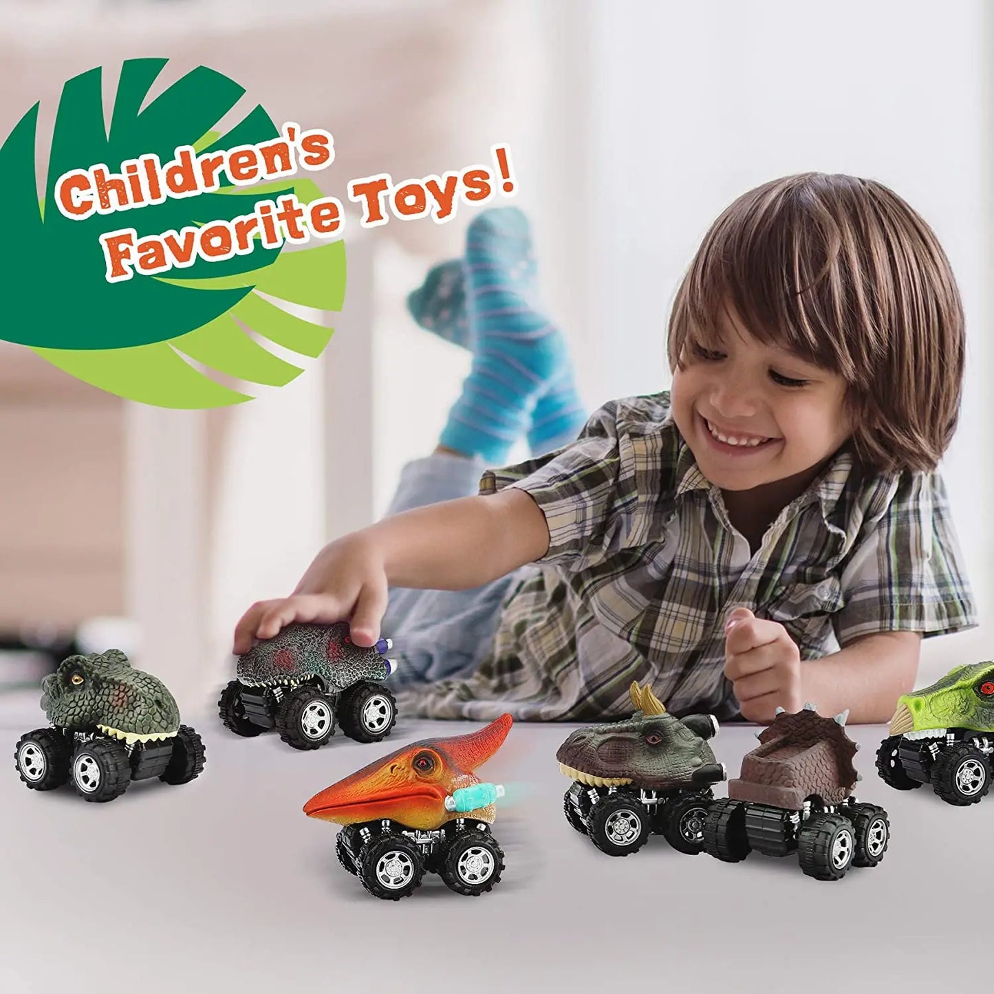 Dinosaur Toys Pull Back Cars Mini Monster Truck