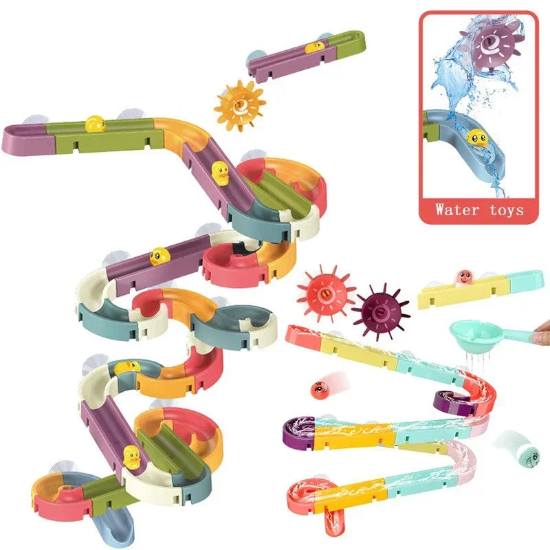 Baby DIY Assembling Track Slide Suction Cup Toys Bath