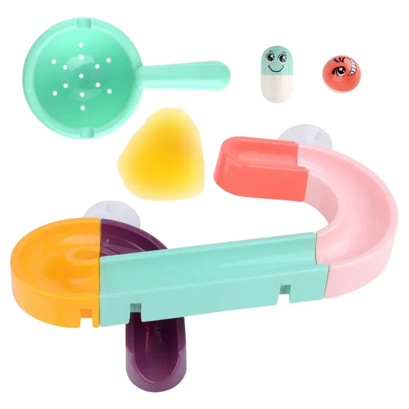 Baby DIY Assembling Track Slide Suction Cup Toys Bath