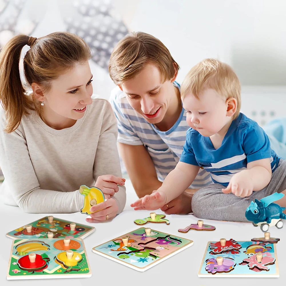 Peg Puzzle Parent-children Interactive Knob